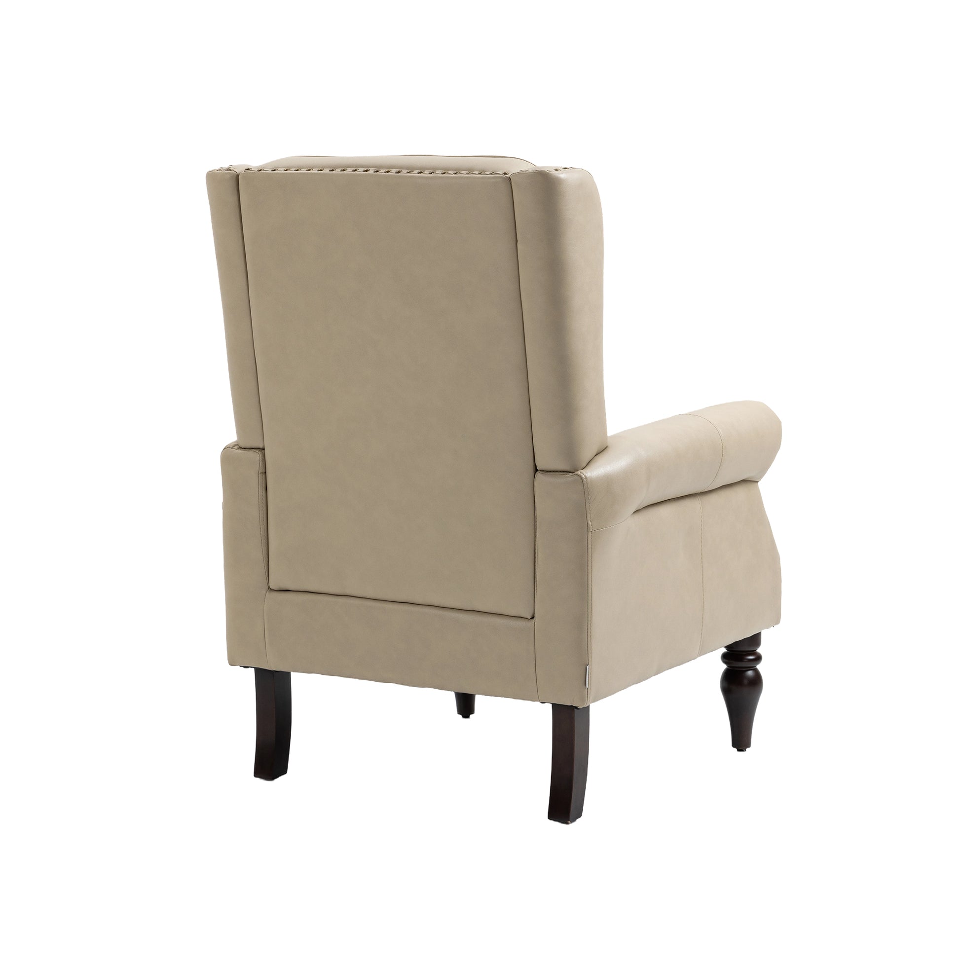 Coolmore Wood Frame Armchair, Modern Accent Chair Lounge Chair With Sturdy Wood Legs For Living Room Bedroom Camel Pu Camel Foam Pu Leather