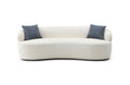 Mid Century Modern Curved Sofa, 3 Seat Cloud Couch Boucle Sofa Fabric Couch For Living Room, Bedroom, Office Beige Upholstered 3 Seat