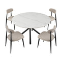 Dining Chairs Set Of 4, Upholstered Chairs With Metal Legs For Kitchen Dining Room Light Grey Light Grey Foam Metal