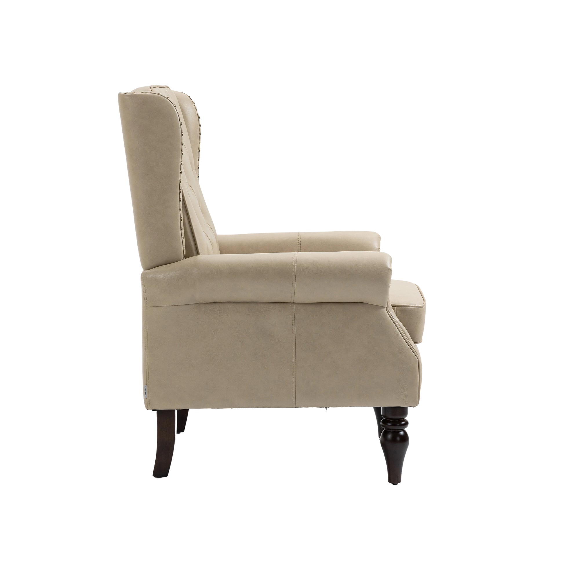 Coolmore Wood Frame Armchair, Modern Accent Chair Lounge Chair With Sturdy Wood Legs For Living Room Bedroom Camel Pu Camel Foam Pu Leather