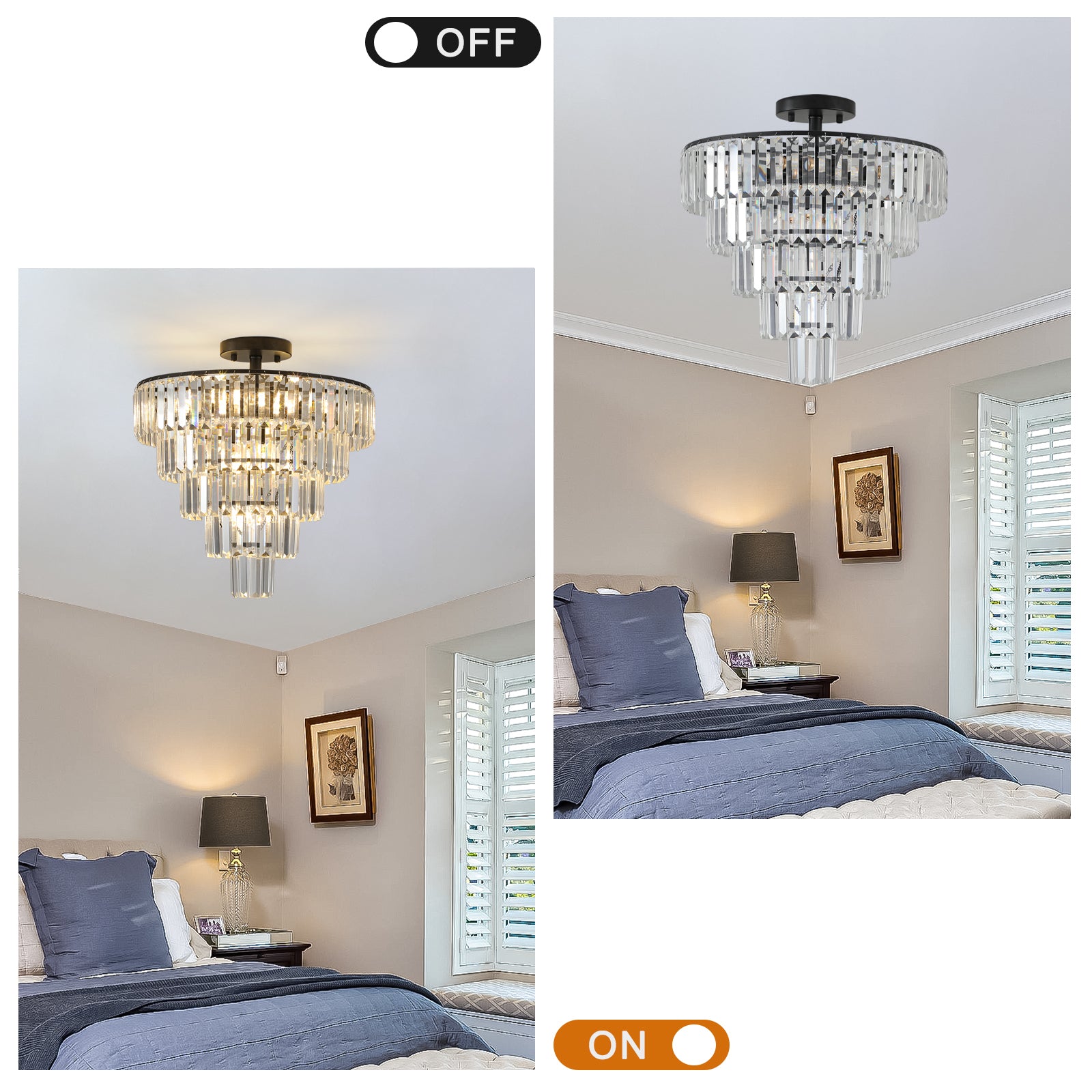 Same As W1340110374 L5011 Black Large Crystal Chandelier, Modern Style Chandelier, Dining Room, Living Room, Bedroom Bulbs Not Included Black Luxury Crystal