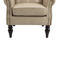 Coolmore Wood Frame Armchair, Modern Accent Chair Lounge Chair With Sturdy Wood Legs For Living Room Bedroom Camel Pu Camel Foam Pu Leather