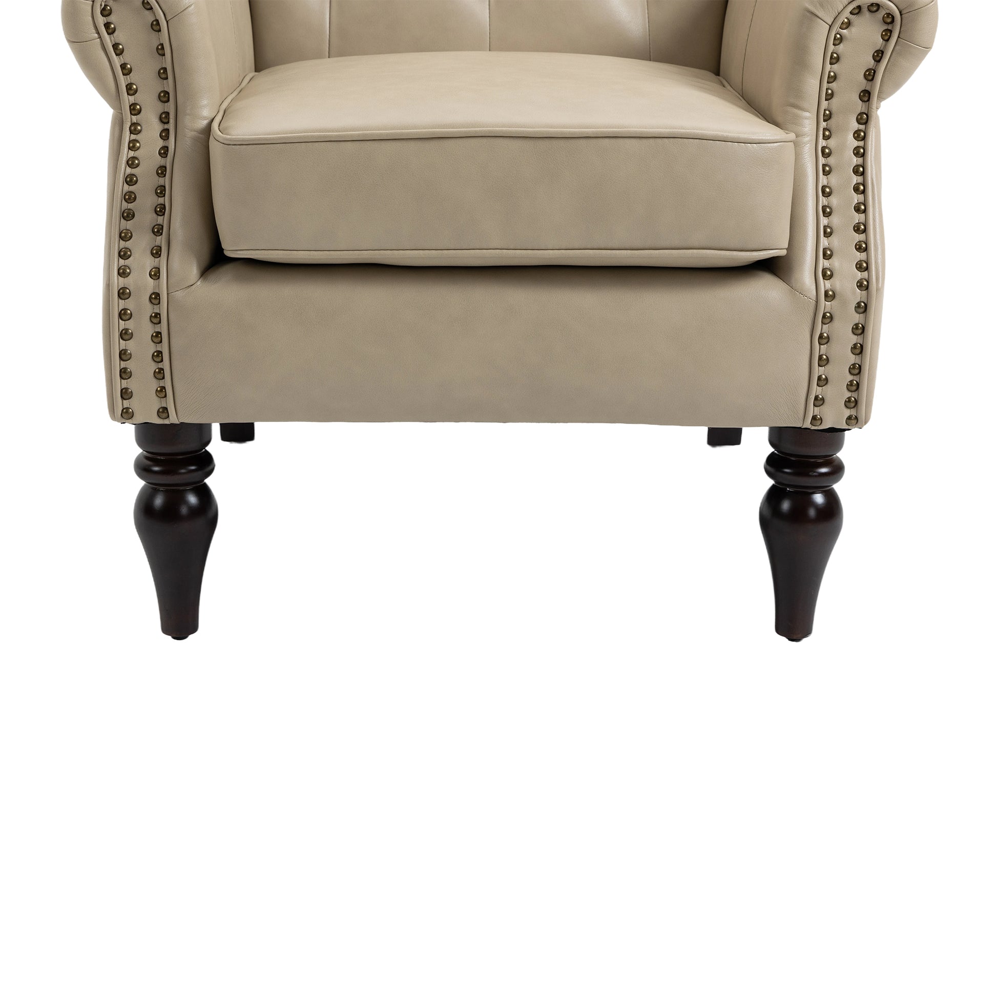 Coolmore Wood Frame Armchair, Modern Accent Chair Lounge Chair With Sturdy Wood Legs For Living Room Bedroom Camel Pu Camel Foam Pu Leather