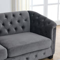 3 Seater 2 Seater Combination Sofa.Velvet Grey Grey Foam Velvet 5 Seat