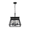 4 Light Farmhouse Chandeliers For Dining Room Black No Bulbs Black Ceiling Lights Farmhouse Iron