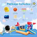 6 In 1 Outdoor Indoor Inflatable Bouncer For Kids Target Ball Basketball Slide With Blower Multicolor Oxford Fabric