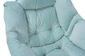 Living Room Chairs Modern Cotton Fabric Lazy Chair, Accent Contemporary Lounge Chair, Single Steel Frame Leisure Sofa Chair With Armrests And A Side Pocket Green ,With Ottoman ,With Footrest Green Polyester Metal Primary Living Space Soft Polyester Fiber
