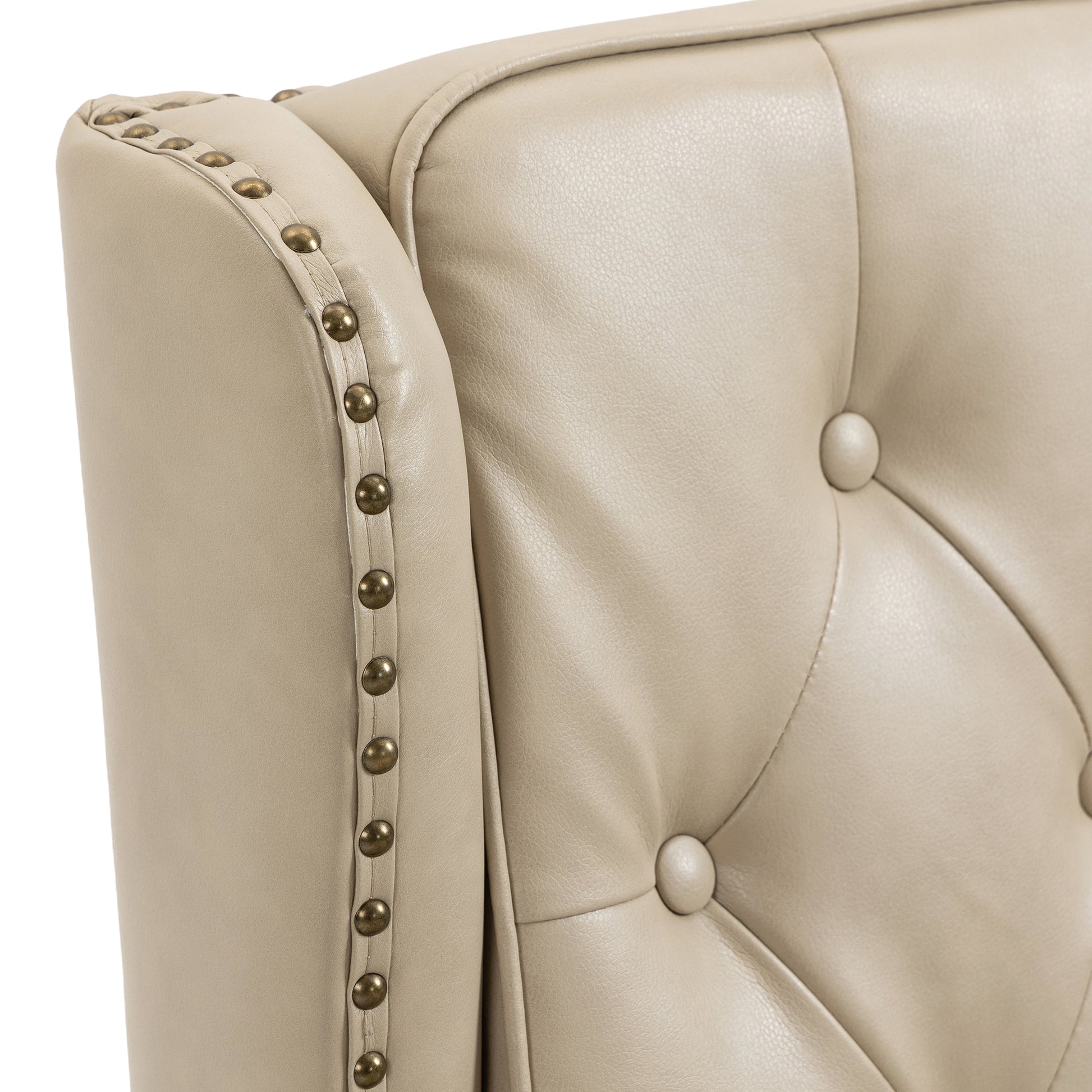 Coolmore Wood Frame Armchair, Modern Accent Chair Lounge Chair With Sturdy Wood Legs For Living Room Bedroom Camel Pu Camel Foam Pu Leather