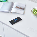 Smart Table Fridge, Multifunctional Coffee Table, Tempered Glass Table Top And Back Screen White Tempered Glass