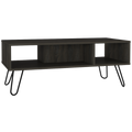 Bouse 2 Piece Coffee Table Set In Black And Charcoal Black Primary Living Space Shelves Rectangular Engineered Wood
