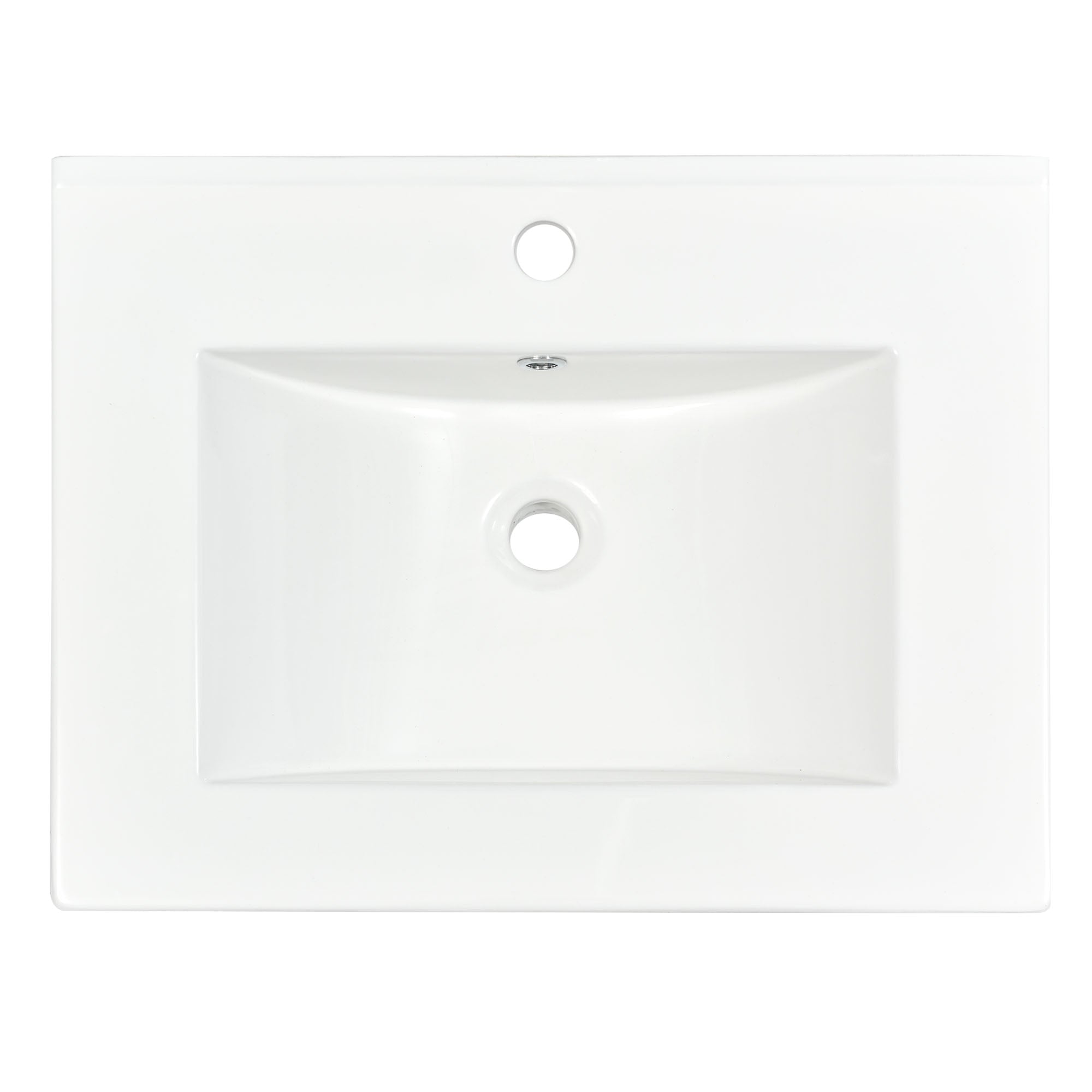 Sink Only 24 Inch Modern Bathroom Vanity White Modern Ceramic