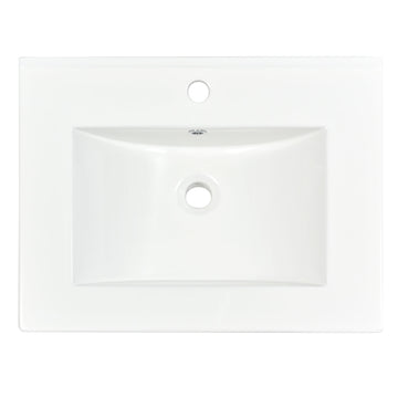 Sink Only 24 Inch Modern Bathroom Vanity White Modern Ceramic