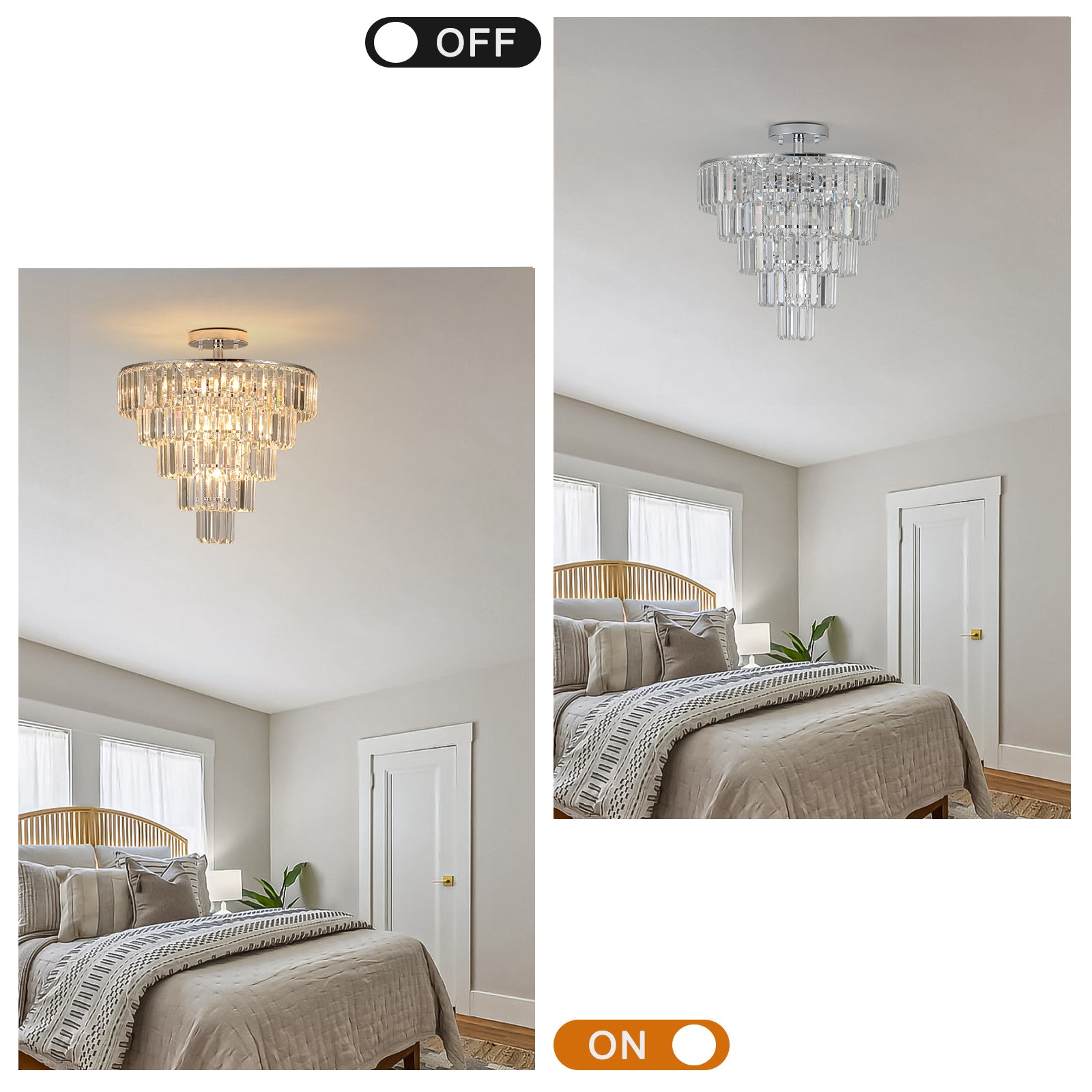 Same As W1340110373 L5010 Large Crystal Chandelier In White Chrome Color, Modern Style Chandelier, Dining Room, Living Room, Bedroom Without Bulb Chrome Luxury Crystal Iron