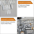 Same As W1340110373 L5010 Large Crystal Chandelier In White Chrome Color, Modern Style Chandelier, Dining Room, Living Room, Bedroom Without Bulb Chrome Luxury Crystal Iron