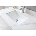 43X 22 Inch Bathroom Stone Vanity Carrara Gold Color Sintered Stone Vanity Top With Single Faucet Hole . White Sintered Stone