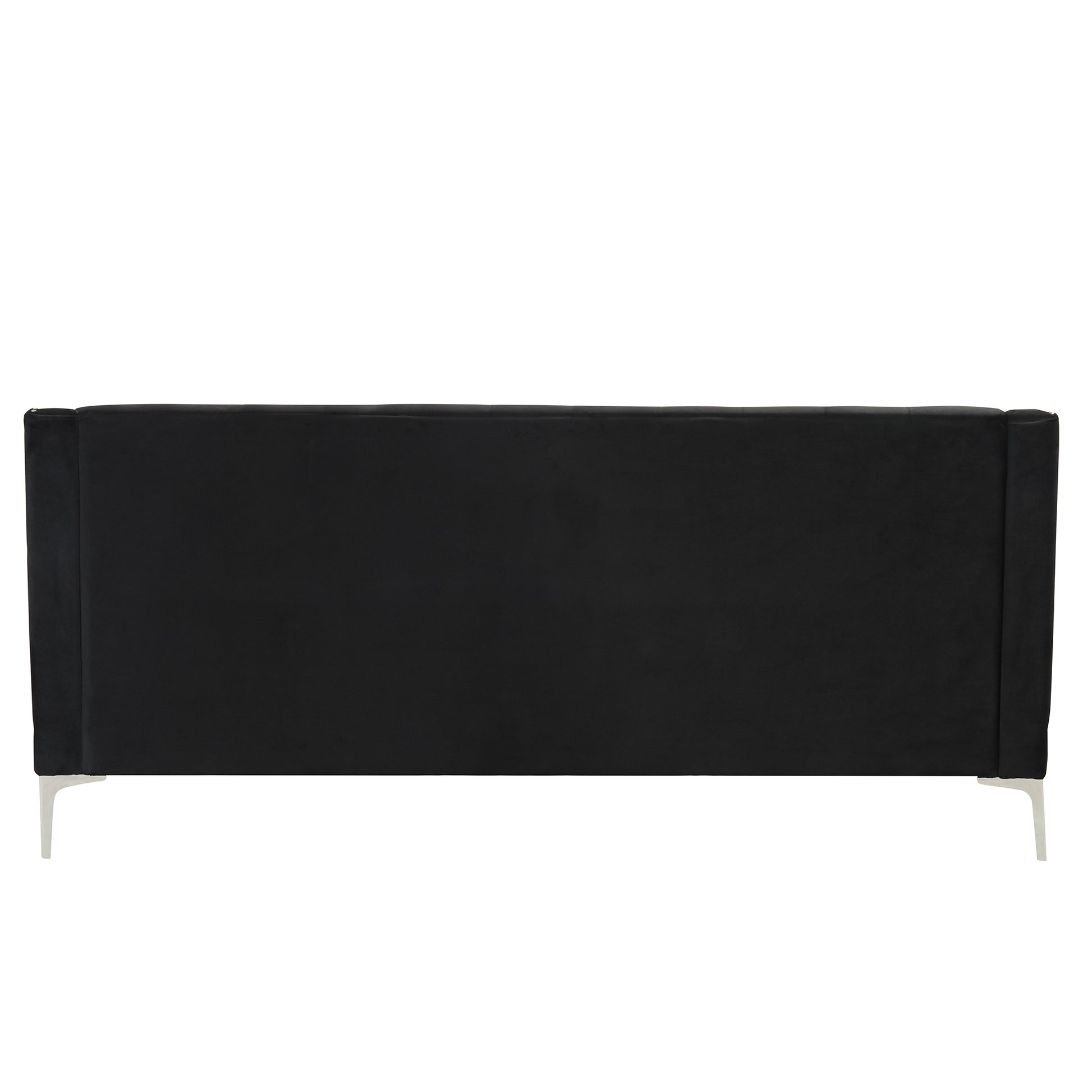 78" Modern Sofa Dutch Plush Upholstered Sofa With Metal Legs, Button Tufted Back Black Black Foam Polyester