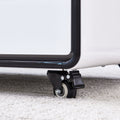 Smart Table Fridge, Multifunctional Coffee Table With Cooler And Frozen White Tempered Glass