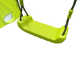 Xns052 Green And Blue Interesting Six Function Swingset With Net Swing Metal Plastic Safe Swing Set 440Lbs For Outdoor Playground For Age 3 With 31.5In Net Swing Green Steel