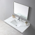 43X 22 Inch Bathroom Stone Vanity Carrara Gold Color Sintered Stone Vanity Top With Single Faucet Hole . White Sintered Stone