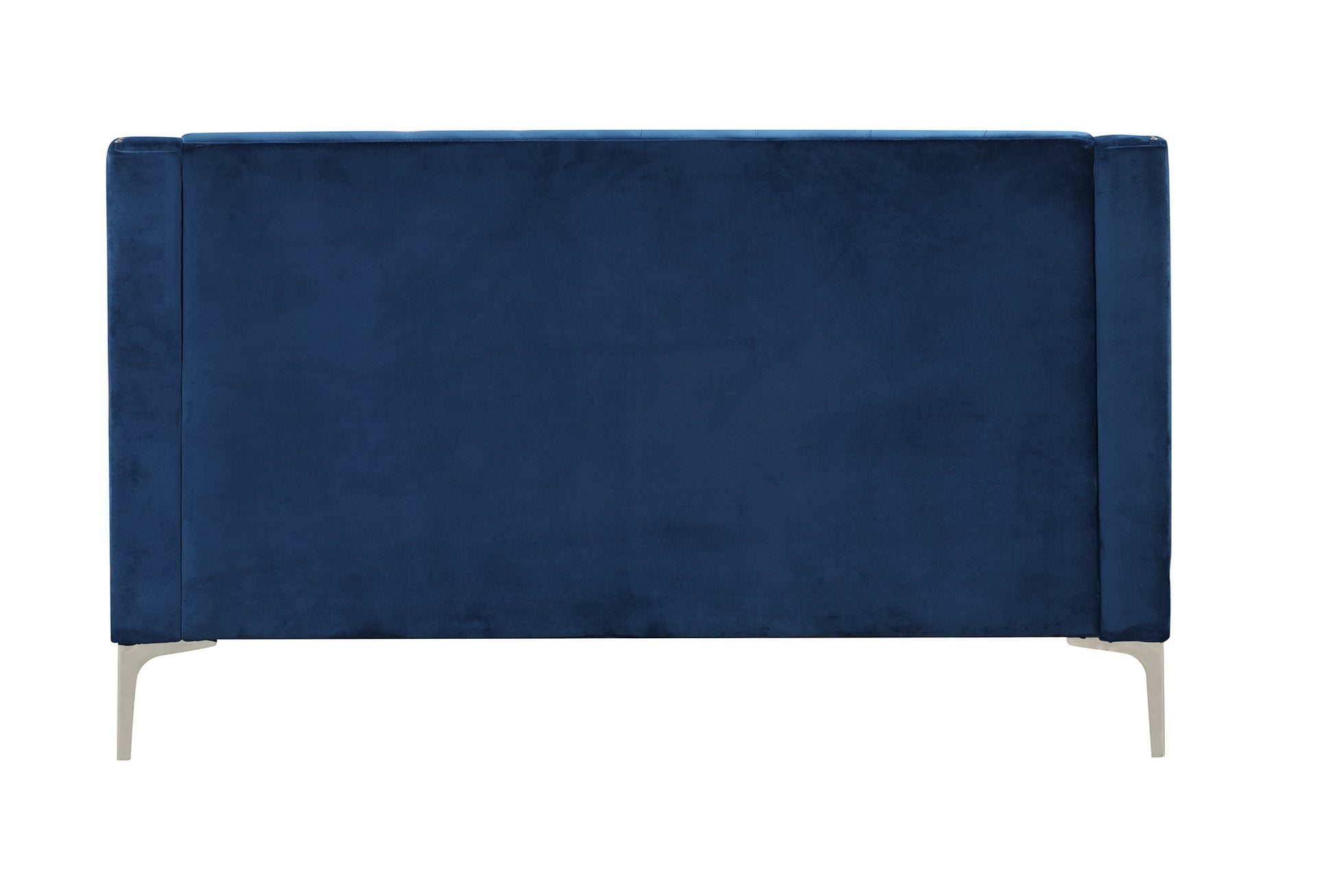 55.5" Modern Sofa Dutch Plush Upholstered Sofa With Metal Legs, Button Tufted Back Blue Blue Foam Polyester