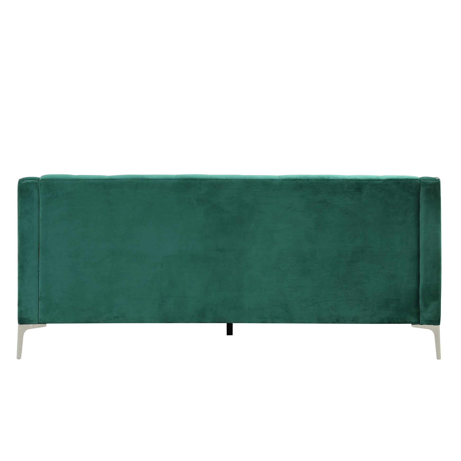 78" Modern Sofa Dutch Plush Upholstered Sofa With Metal Legs, Button Tufted Back Green Green Foam Polyester