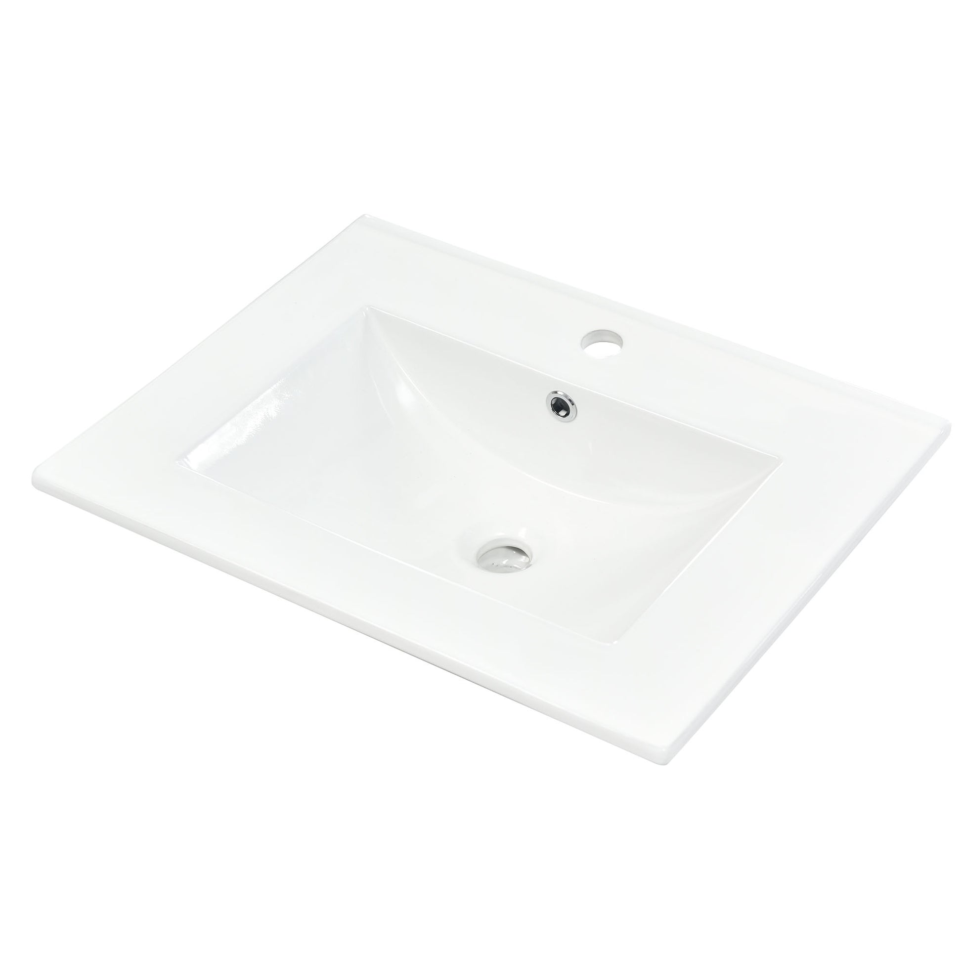 Sink Only 24 Inch Modern Bathroom Vanity White Modern Ceramic