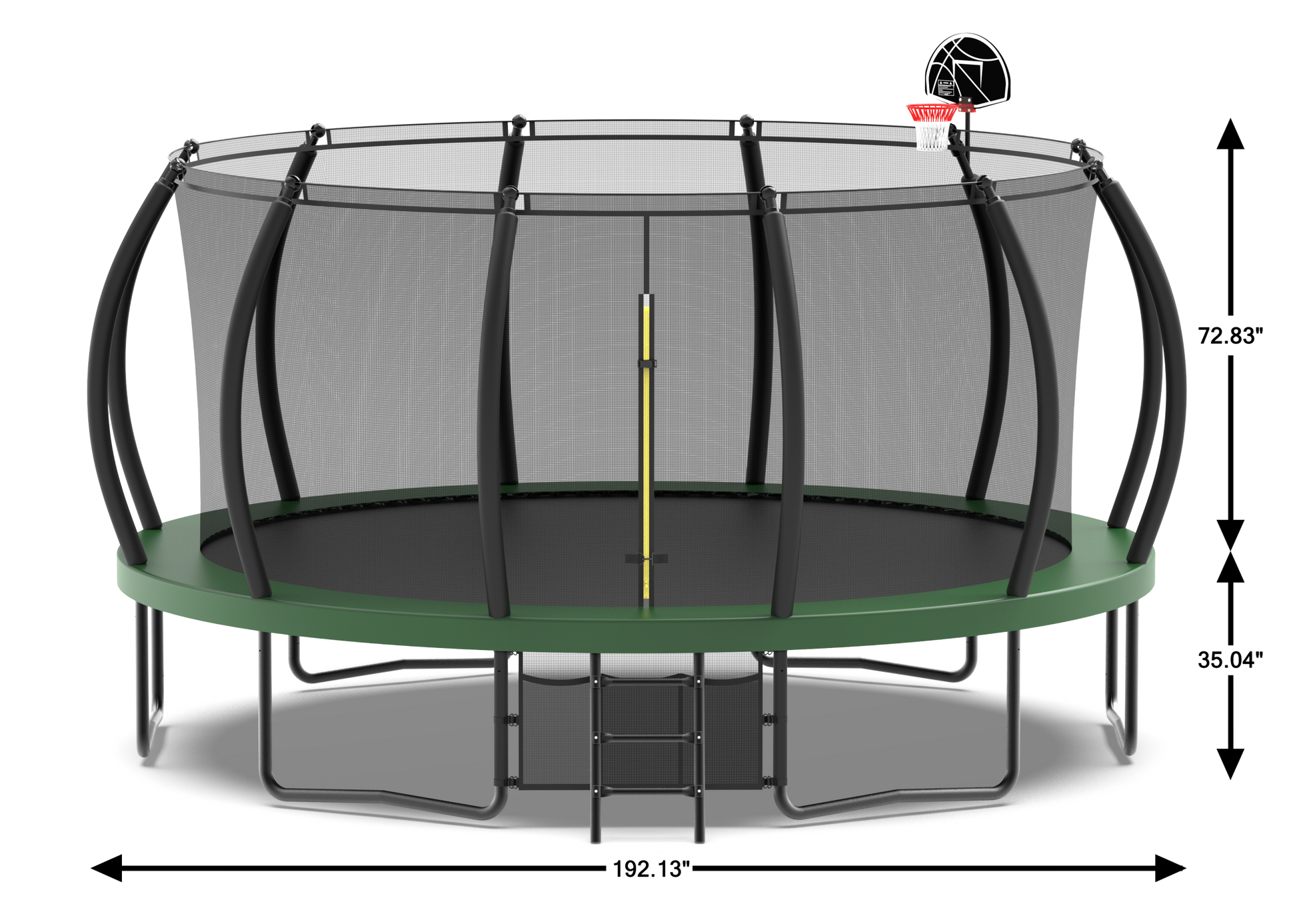 16Ft Trampolines Green Green Steel