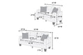 Living Room Furniture 2Pc Sofa Set Black Polyfiber Sofa And Loveseat W Pillows Cushion Couch Black Primary Living Space Cushion Back Contemporary,Modern Rubberwood Square Arms Particle Board 4 Seat