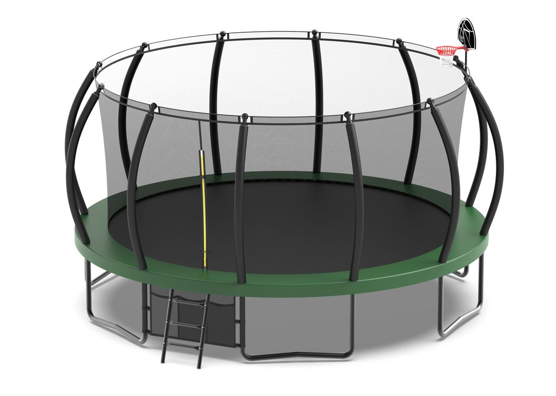 16Ft Trampolines Green Green Steel