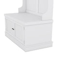 Hall Tree With Storage Shoe Bench For Entryway And Hallway, 4 In 1 Design Coat Racks With 4 Hooks For Living Room, White White Mdf