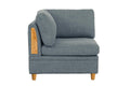 Living Room Furniture Corner Wedge Steel Color Dorris Fabric 1Pc Cushion Wedge Sofa Wooden Legs Grey Mix Primary Living Space Contemporary,Transitional Fabric