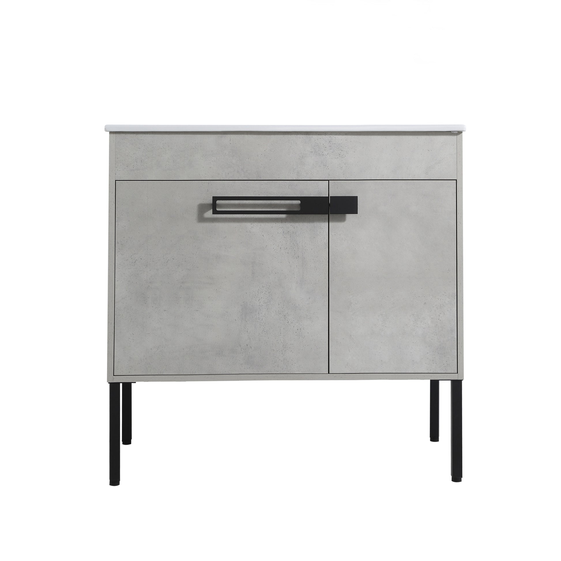 36 Inch Bathroom Vanity With Sink, Freestanding Bathroom Vanity Or Floating Is Optional Conversion 00336Cg 1 F Bl9090B Kd Packing Cement Grey 2 Bathroom Freestanding Modern Plywood