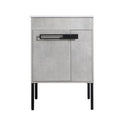 24 Inch Bathroom Vanity, Freestanding Bathroom Vanity Or Floating Is Optional Conversion.24*18 00324Cg 1 Kd Packing Excluding Sink Cement Grey 2 Bathroom Freestanding Modern Plywood