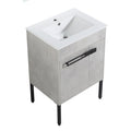 24 Inch Bathroom Vanity, Freestanding Bathroom Vanity Or Floating Is Optional Conversion 00324Cg 1 G Bl9060B Kd Packing Cement Grey 2 Bathroom Freestanding Modern Plywood