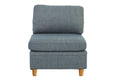 Living Room Furniture Armless Chair Steel Color Dorris Fabric 1Pc Cushion Armless Chair Wooden Deco Grey Mix Primary Living Space Contemporary,Transitional Fabric