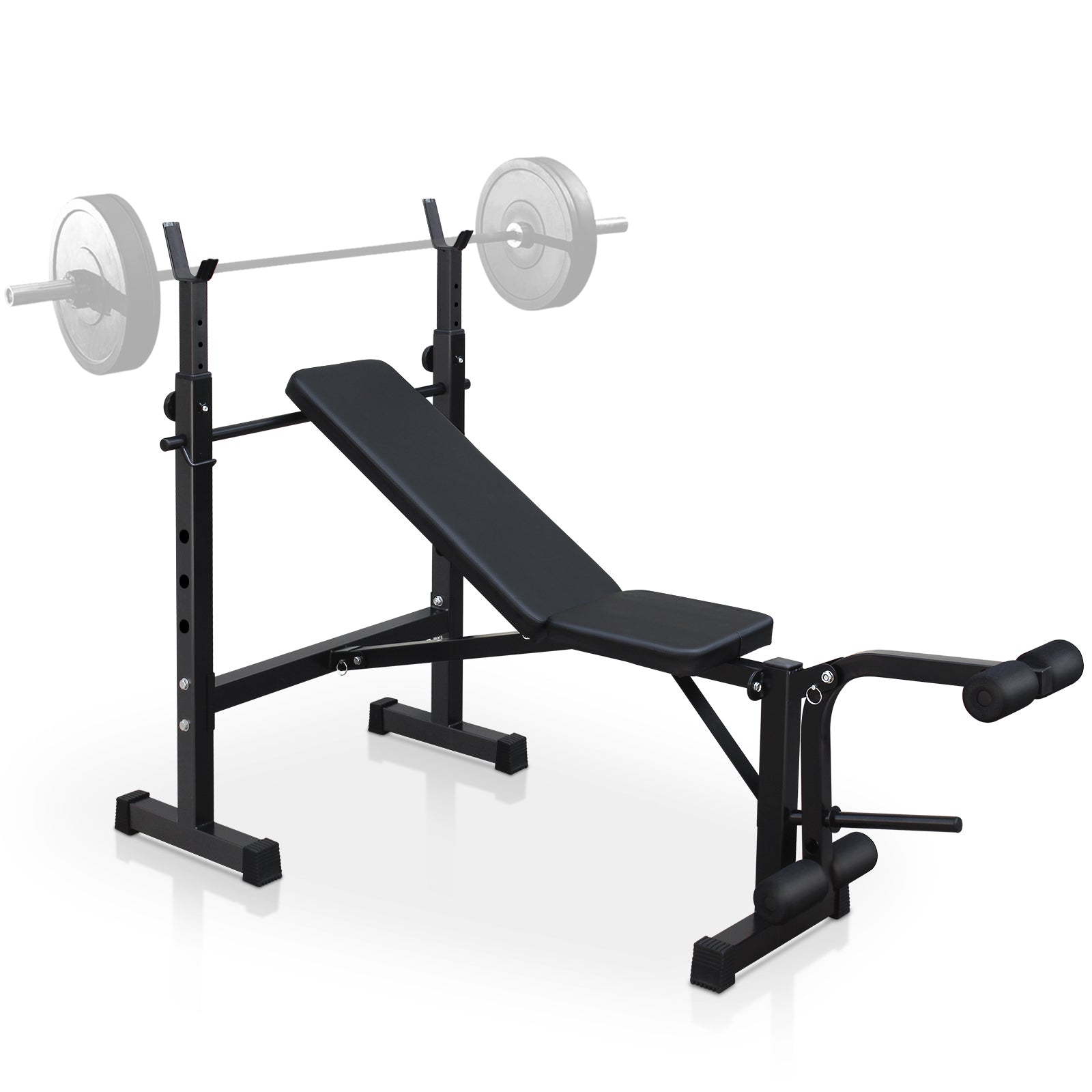 Olympic Weight Bench, Bench Press Set With Squat Rack And Bench For Home Gym Full Body Workout Black Steel