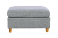 Living Room Furniture 6Pc Modular Sofa Set Light Grey Dorris Fabric Couch 3X Corner Wedges 2X Armless Chair And 1X Ottoman Light Grey Primary Living Space Cushion Back Contemporary,Modern Modular Fabric 6 Seat