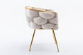 Luxury Modern Simple Leisure Velvet Single Sofa Chair Bedroom Lazy Person Household Dresser Stool Manicure Table Back Chair Turquoise Set Of 2 Beige Velvet
