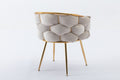 Luxury Modern Simple Leisure Velvet Single Sofa Chair Bedroom Lazy Person Household Dresser Stool Manicure Table Back Chair Turquoise Set Of 2 Beige Velvet