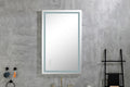 36X 24Inch Led Mirror Bathroom Vanity Mirrors With Lights, Wall Mounted Anti Fog Memory Large Dimmable Front Light Makeup Mirror White Aluminum