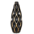 Elegant Black Ceramic Vase With Gold Accents Timeless Home Decor Black Ceramic