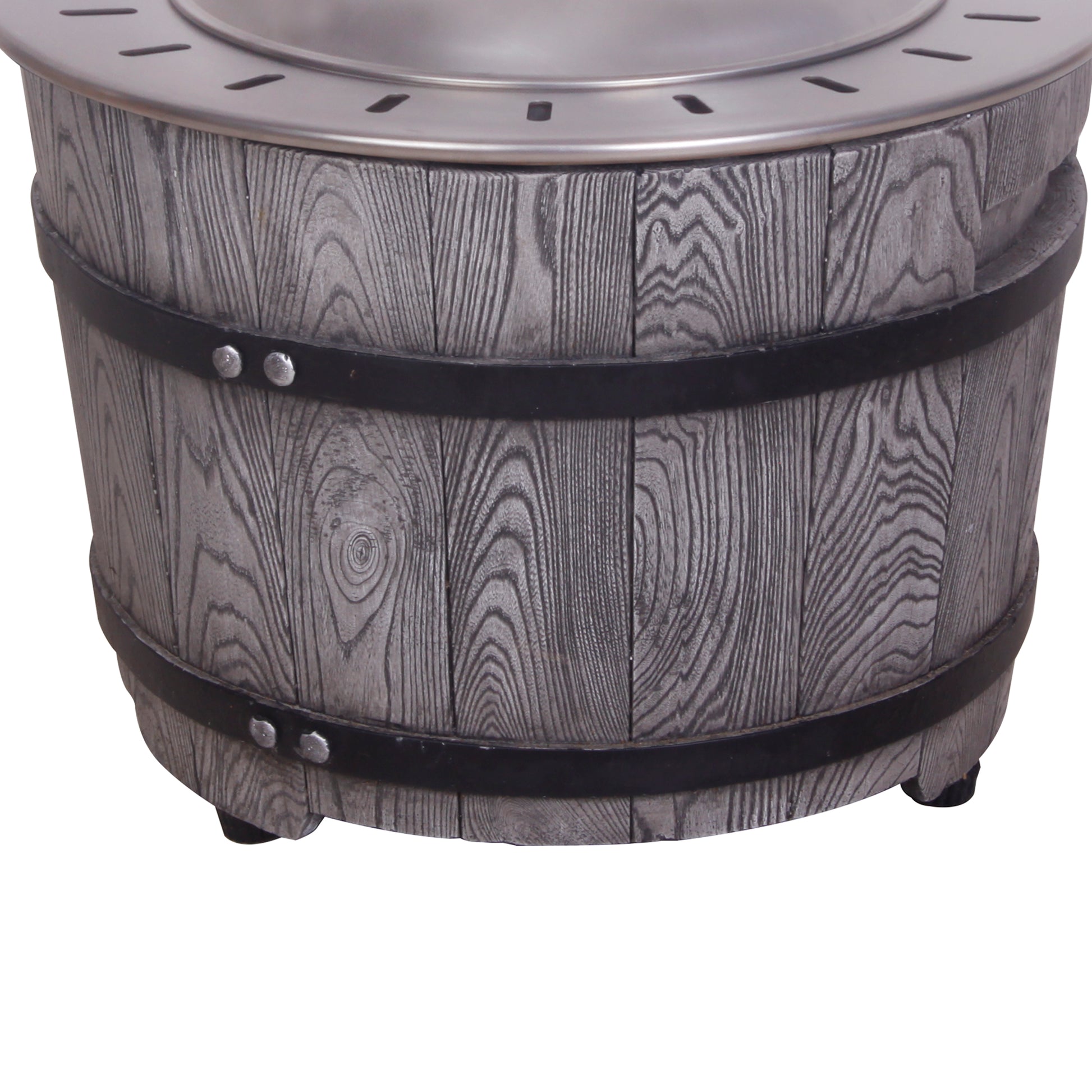 Smokeless Firepit With Wood Pellet Twig Wood As The Fuel, Wood Look Antique Black Garden & Outdoor American Design Magnesium Oxide