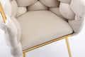 Luxury Modern Simple Leisure Velvet Single Sofa Chair Bedroom Lazy Person Household Dresser Stool Manicure Table Back Chair Turquoise Set Of 2 Beige Velvet
