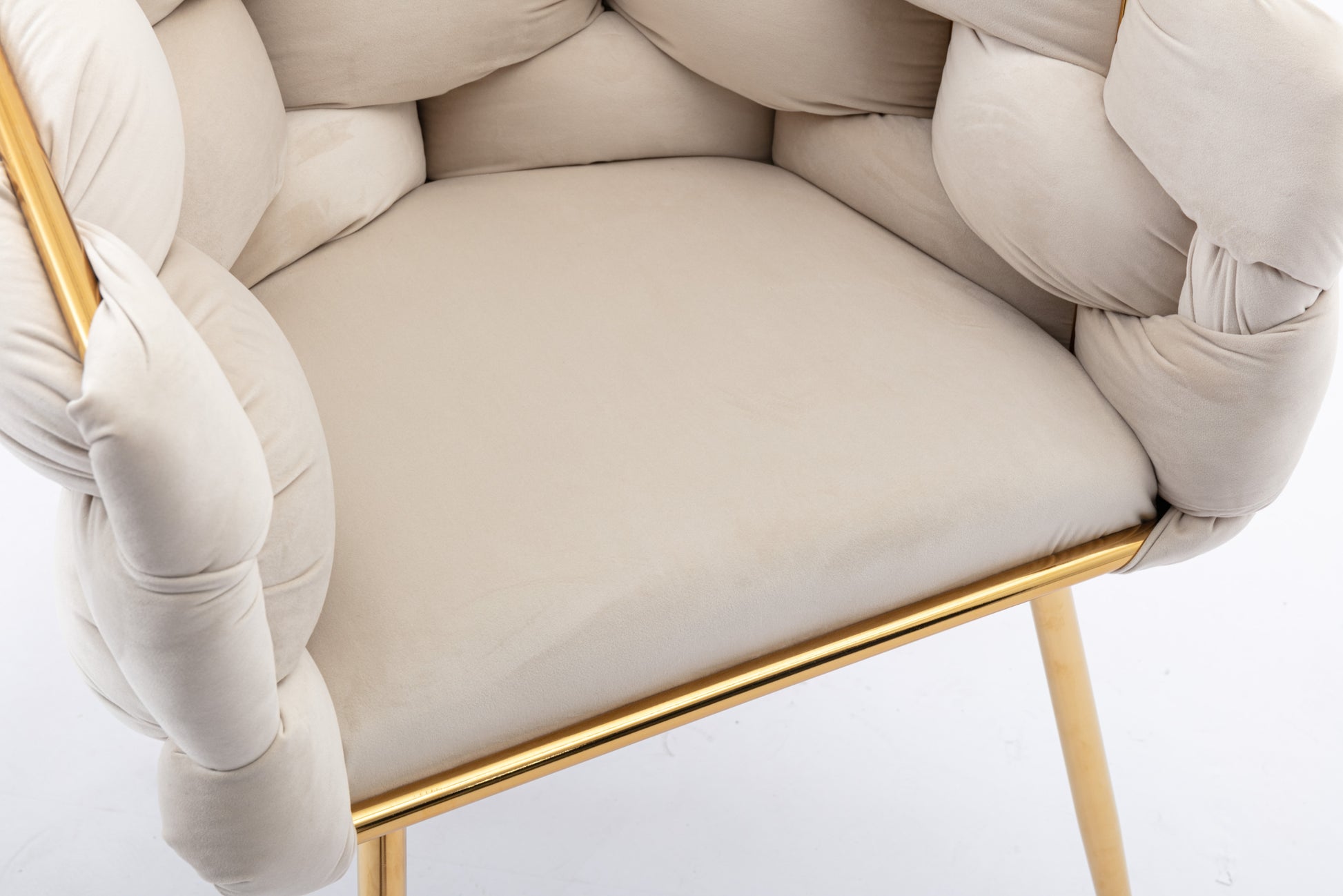 Luxury Modern Simple Leisure Velvet Single Sofa Chair Bedroom Lazy Person Household Dresser Stool Manicure Table Back Chair Turquoise Set Of 2 Beige Velvet
