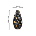 Elegant Black Ceramic Vase With Gold Accents Timeless Home Decor Black Ceramic