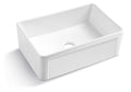 White Farmhouse Sink Deep Apron Sink Undermount Farmhouse Kitchen Sink Single Farm Sink White Ceramic