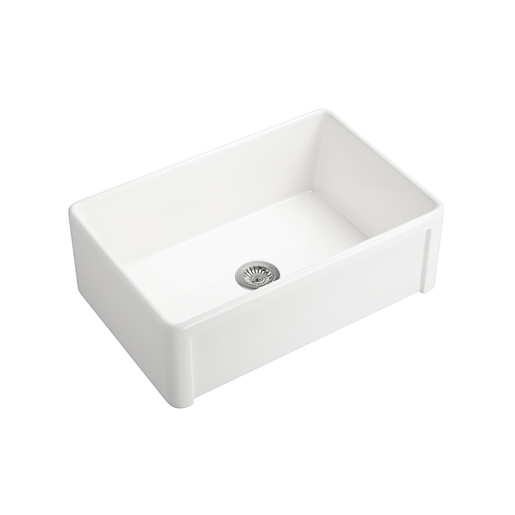 White Farmhouse Sink Deep Apron Sink Undermount Farmhouse Kitchen Sink Single Farm Sink White Ceramic