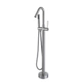 Freestanding Bathtub Faucet With Hand Shower Brushed Nickel Metal