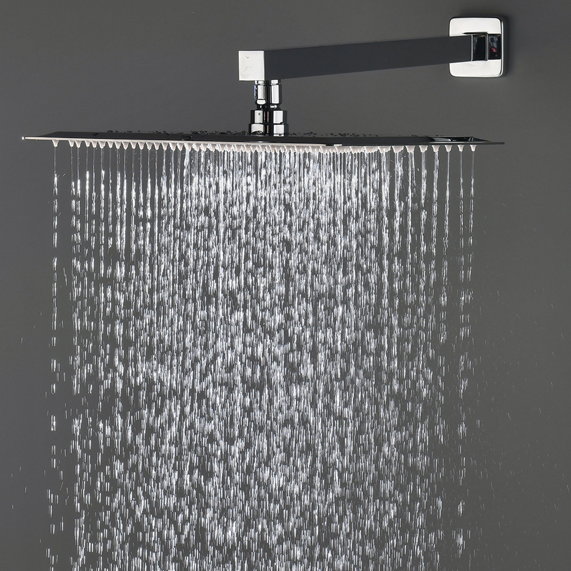 Bathroom Luxury Rain Mixer Combo Set Wall Mounted Rainfall Shower Head System Polished Chrome, Contain Faucet Rough In Valve Body And Trim Bathroom Joystick Claw Foot Tub Faucets One Chrome Pull Out Wall Mounted Cartridge Valve Wall Mounted Faucets