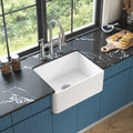 Inch White Farmhouse Sink Deep Apron Sink Undermount Farmhouse Kitchen Sink Single Farm Sink White Ceramic